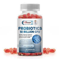 Bottle of Probiotic Capsules dietary supplement