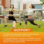Vitamin D3 supplement bottle with label