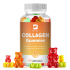 Bottle of collagen gummies with label