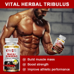 Maca and Ginseng supplement promoting focus and vitality