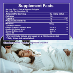 Supplement facts label for melatonin capsule supplement