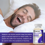 Person sleeping peacefully after taking melatonin